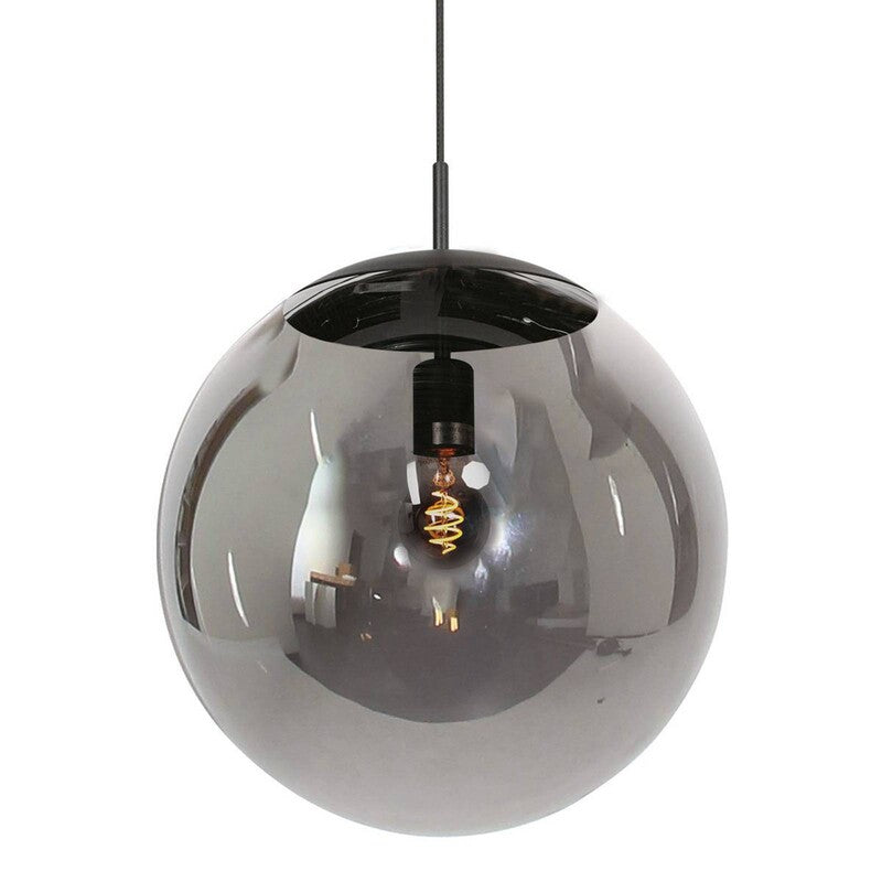 Steinhauer Hängeleuchte Bollique Pendelleuchte Lampe schwarz Ø40cm Rauchglas - 8712746177558