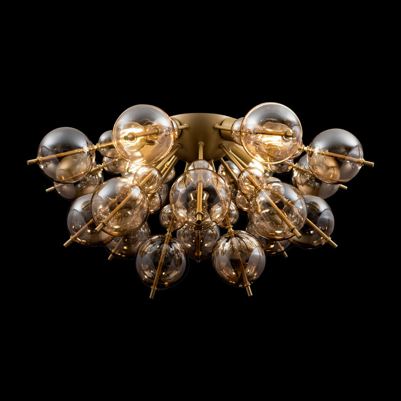 Maytoni Deckenlampe Lampe Glas messing bernstein E27 Dimmbar SIEHE TEXT/FOTO - 4251110084992