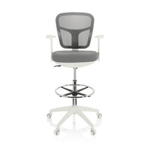 B-Ware hjh OFFICE Arbeitsstuhl Counterstuhl TOP WORK 108 W Netzstoff grau648