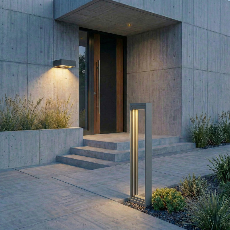Lucande Wegeleuchte Gartenleuchte Ashkan LED Pollerleuchte anthrazit 60cm IP65 - 4255830911095