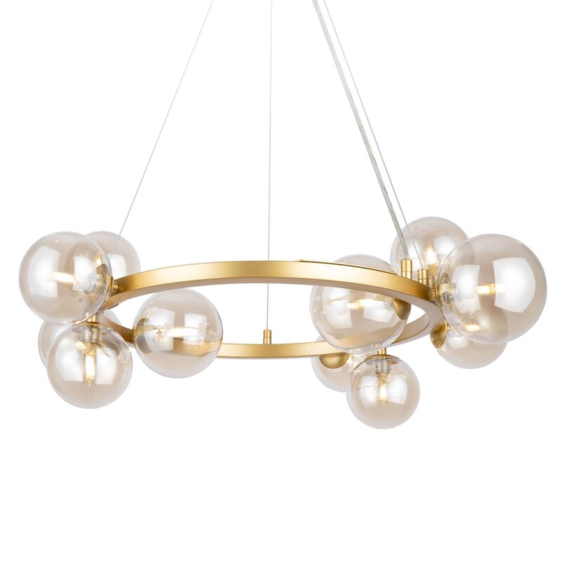 Maytoni Hängeleuchte Pendelleuchte Dallas goldfarben amber 11-flammig Lampe G9 - 4099776029328