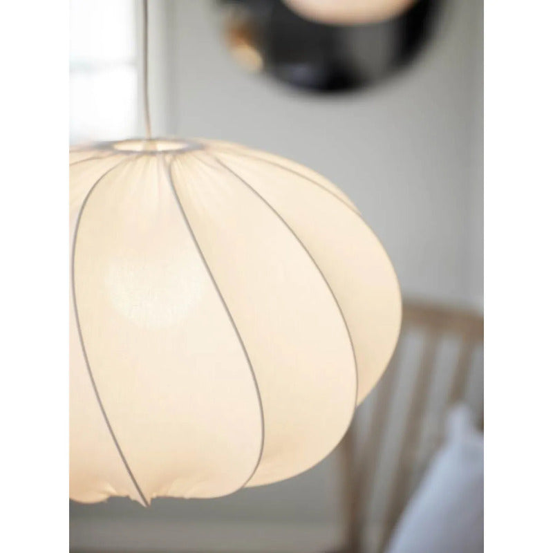 Olivia Takskärm Hängeleuchte Ø50cm Jersey Leuchte Lampe weiß für Wohnräume - 7330976139682