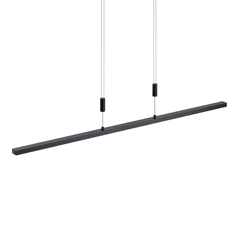 Lindby Pendelleuchte Hängeleuchte LED Lampe Arneja schwarz matt höhenverstellbar - 4251911729344