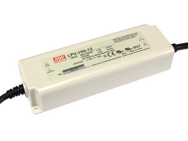 Mean Well Schaltnetzteil Netzteil Stromversorgung 1 Ausgang150 W 12 V - 4711287455839