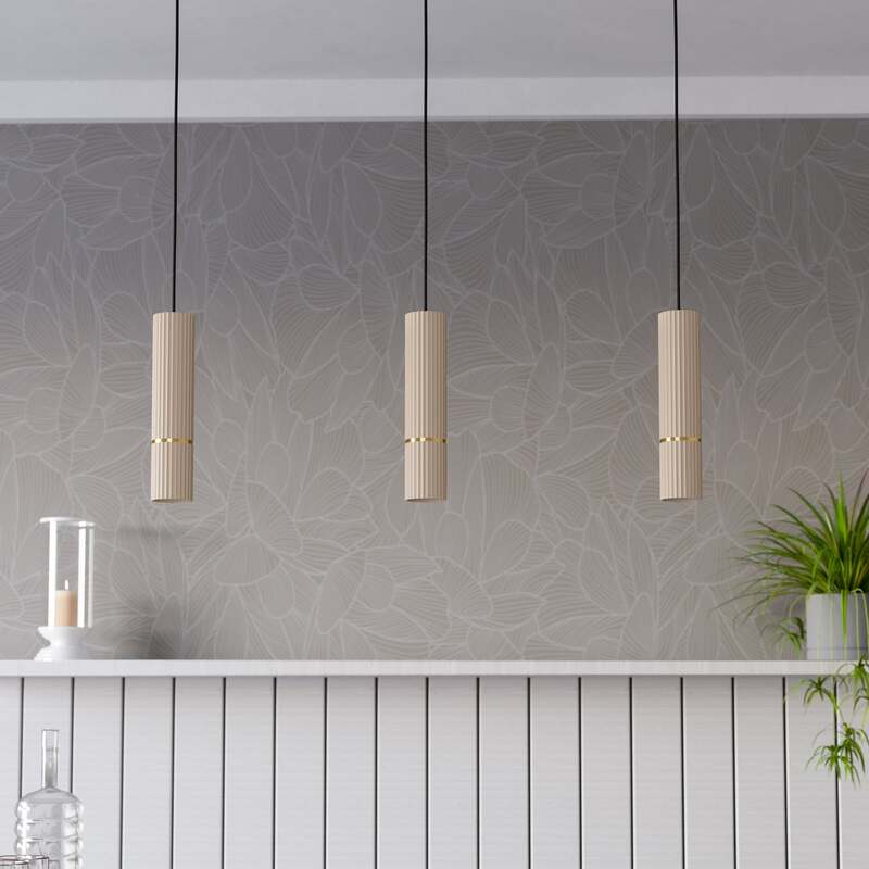 Hängeleuchte Caminia Pendelleuchte Lampe sandfarben Länge 77 cm SIEHE TEXT/FOTO - 9008606312498