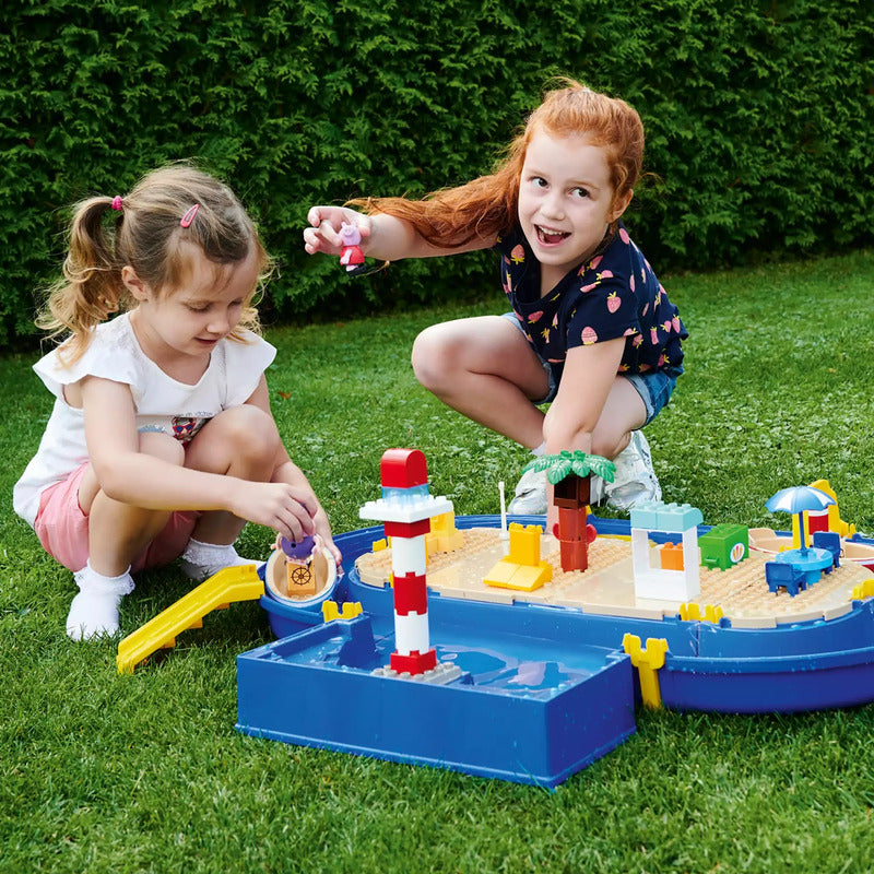 BIG Waterplay Set Peppa Pig Holiday Spielzeug Set mit Booten und Figuren bunt - 4004943551403