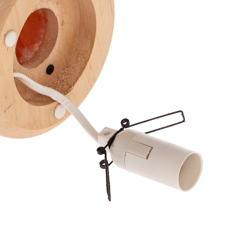 Envostar Harmony Salzlampe 26-30cm rötlich transluzent Holzsockel Unikat - 4251911756098