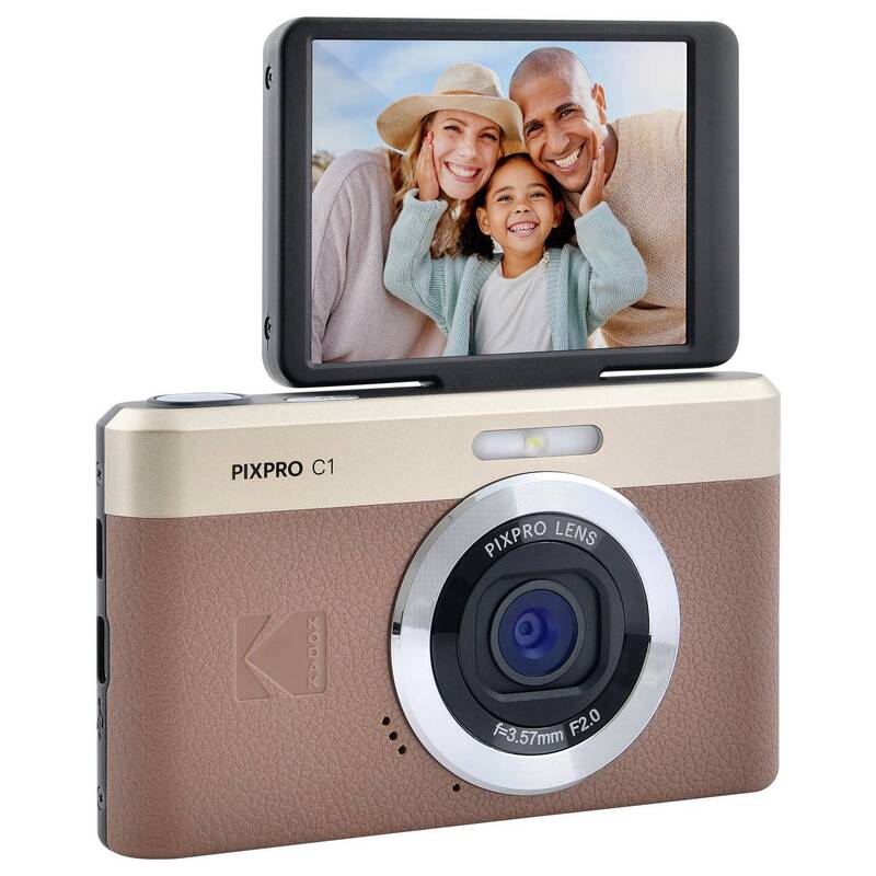 Kodak Digitalkamera PIXPRO C1 Braun 13MP Kompaktkamera Fotokamera Full HD - 0819900014389