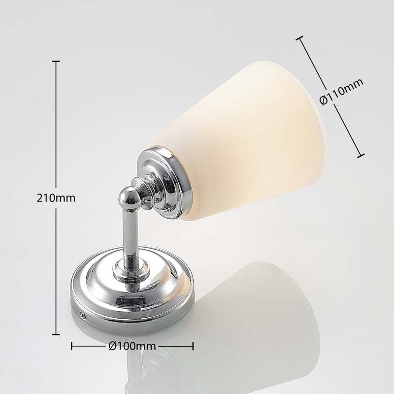 Arcchio Wandleuchte Mahdi LED Wandlampe dimmbar chrom IP44 11cm Badezimmerlampe - 4251096591538