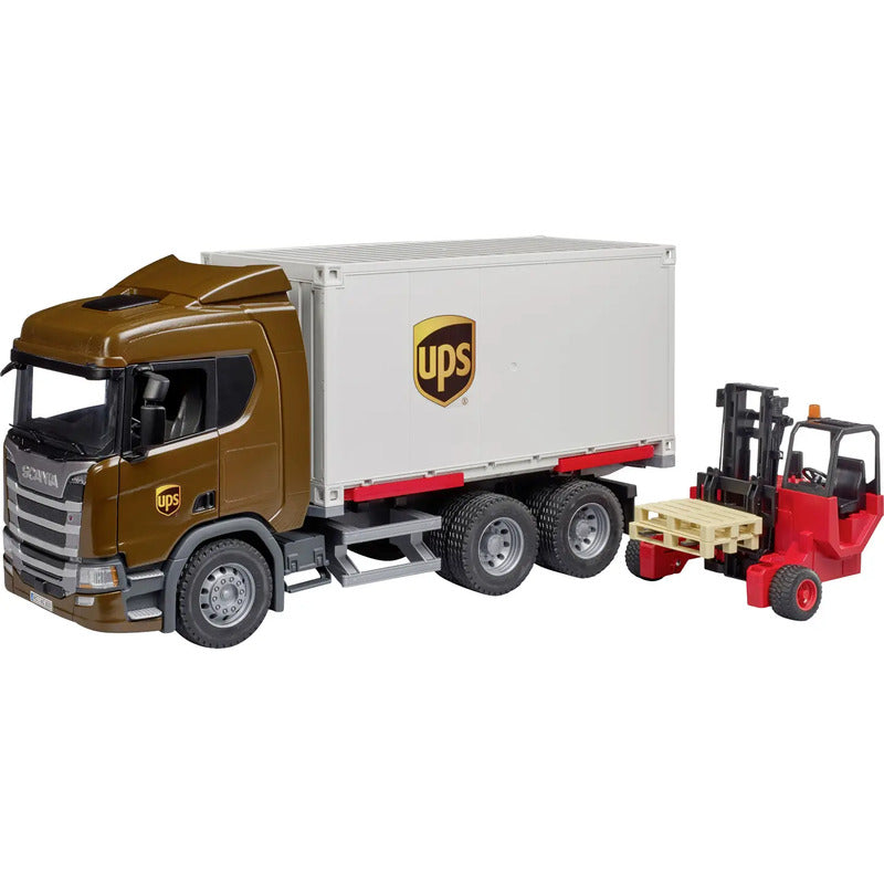 bruder Scania Super 560R Logistik LKW mit Mitnahmestapler Modell-LKW Modellauto - 4001702035822