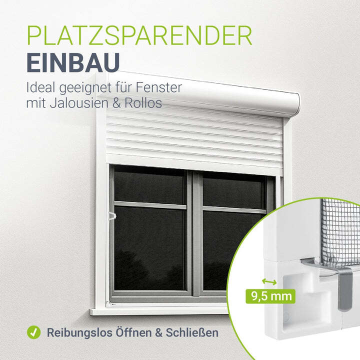 Fliegengitter Fenster Insektenschutz Aluminiumrahmen 110x130cm weiß Fiberglas - 4260304768501