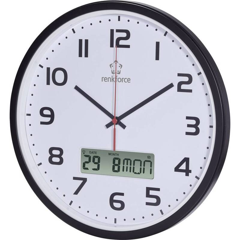 Renkforce Funkuhr Wanduhr Uhr Funk Funk-Uhr Küchenuhr 32x4.5 cm Analog Digital - 4016138979657