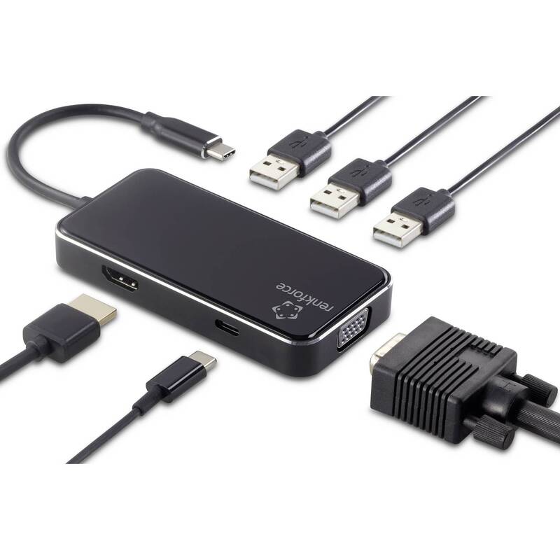 Renkforce USB-C Dockingstation RF-HUB-230 6 Port HDMI Power Delivery schwarz - 4064161157450