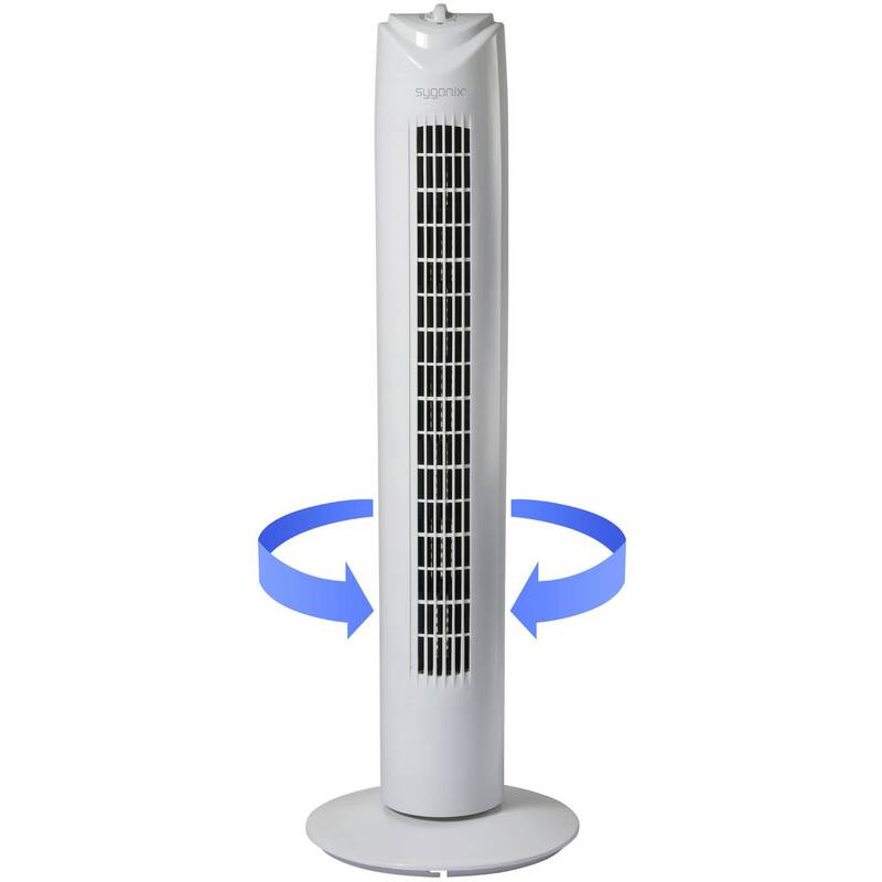 Sygonix Turmventilator Ventilator Oszillierend 50W 3 Geschwindigkeitsstufen - 4064161342580