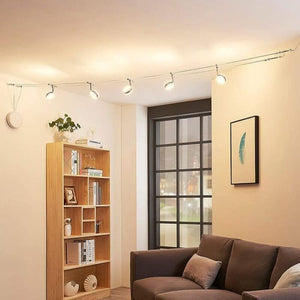 B-Ware Lampenwelt LED-Seilsystem Deckenlampe Lampe Leuchte Ksenija verchromt 5-flammig