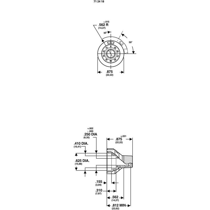 Vishay Feinstellskala 0-100 360° Modell 18.01.11 Präzisionswerkzeug 22mm 1 St. - 2050000227769