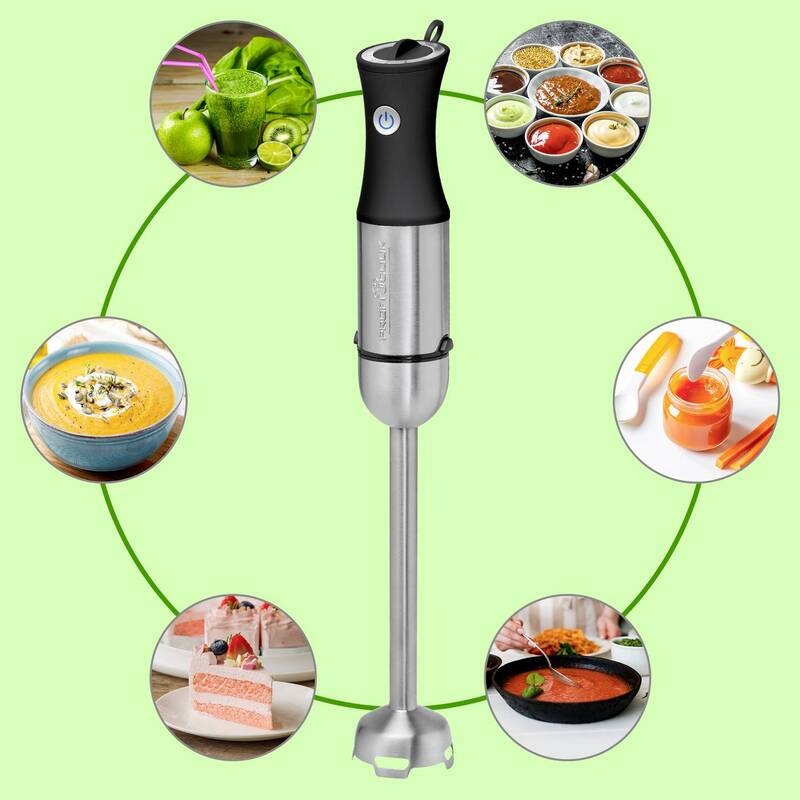 Profi Cook Stabmixer Pürierstab PC-SM 1094 1000W Edelstahl schwarz stufenlos - 4006160010947