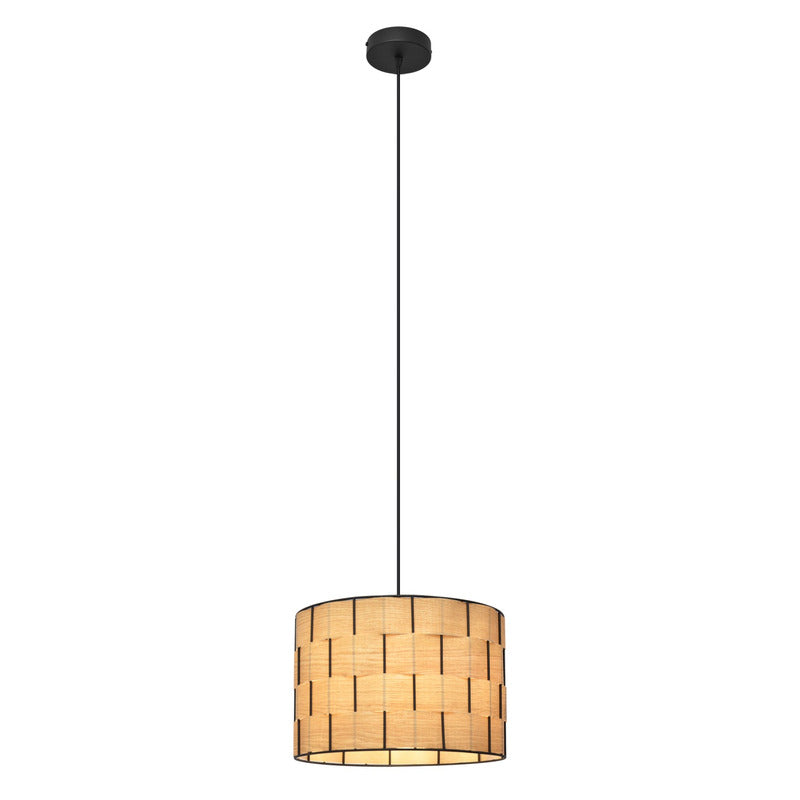 Hängeleuchte Pendelleuchte Atlanta eichefarben Textil Lampe Leuchte Wohnzimmer - 5902349234892