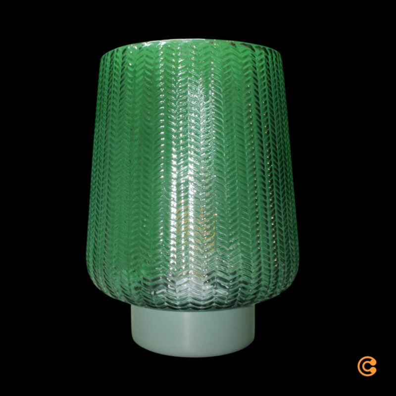 Pauleen Tischleuchte Lampe E27 LED türkis Metall Glas Batteriebetrieb Schalter - 4000870483145