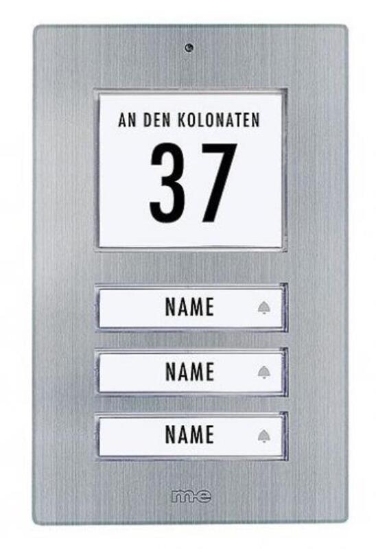 M-E Modern Electronics Klingelplatte 41067 beleuchtet mit Adressfeld mit Namen - 4250109135332