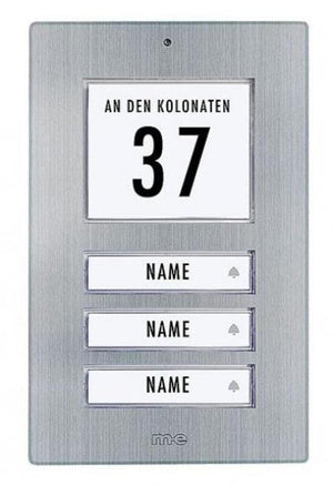 B-Ware M-E Modern Electronics Klingelplatte 41067 beleuchtet mit Adressfeld mit Namen