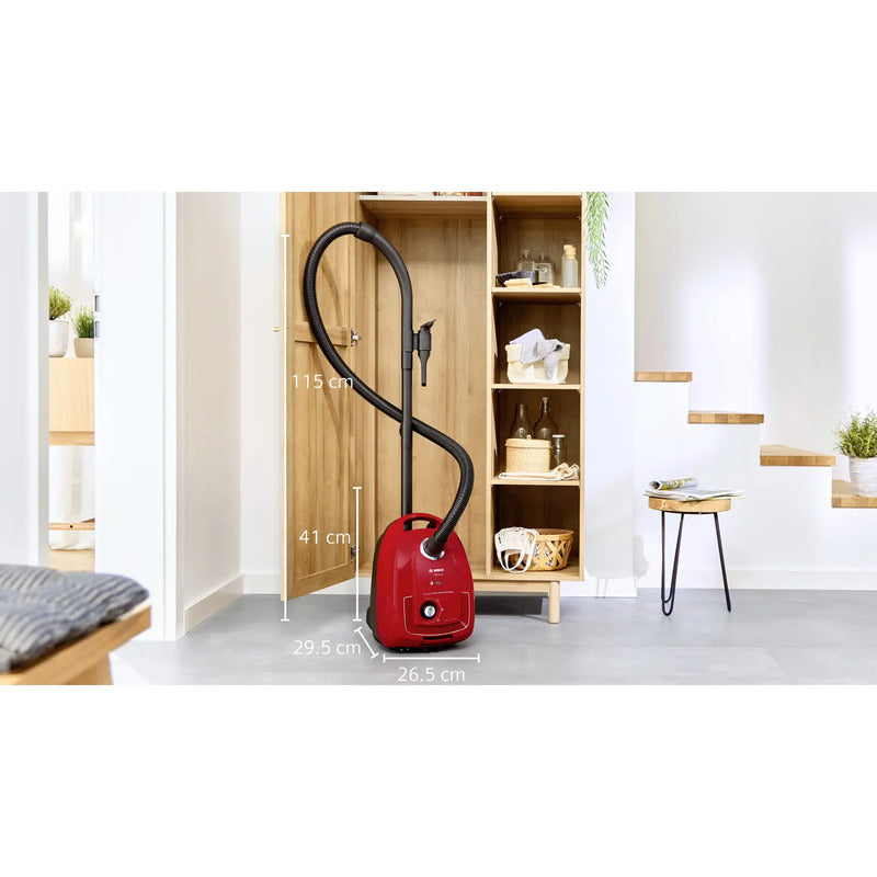 Bosch Staubsauger mit Beutel Serie 4 rot 600 W 4 l Staubkapazität 10 m Radius - 4242005364039