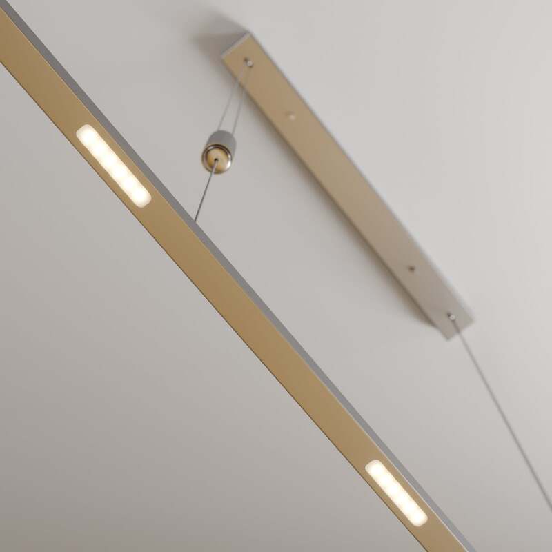 Lucande Hängelampe Hängeleuchte Arnik LED Pendelleuchte dimmbar nickel 120cm - 4251096549164