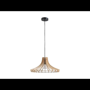 B-Ware Lindby Holz Pendelleuchte Pendellampe Lampe Leuchte Deckenlampe Bela ø 47cm E27