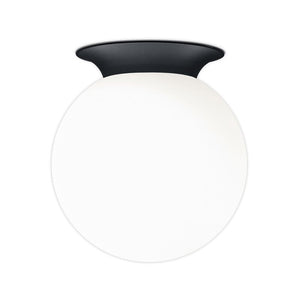B-Ware HELL Deckenleuchte Lampe Blob Kugelschirm Opalglas schwarz Ø 20 cm E27