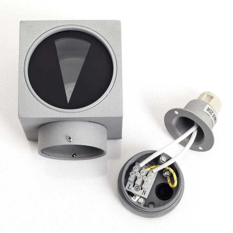 Außenwandleuchte Modena Square grau IP44 Aluminium 25W G9 Halogen - 7318307341300