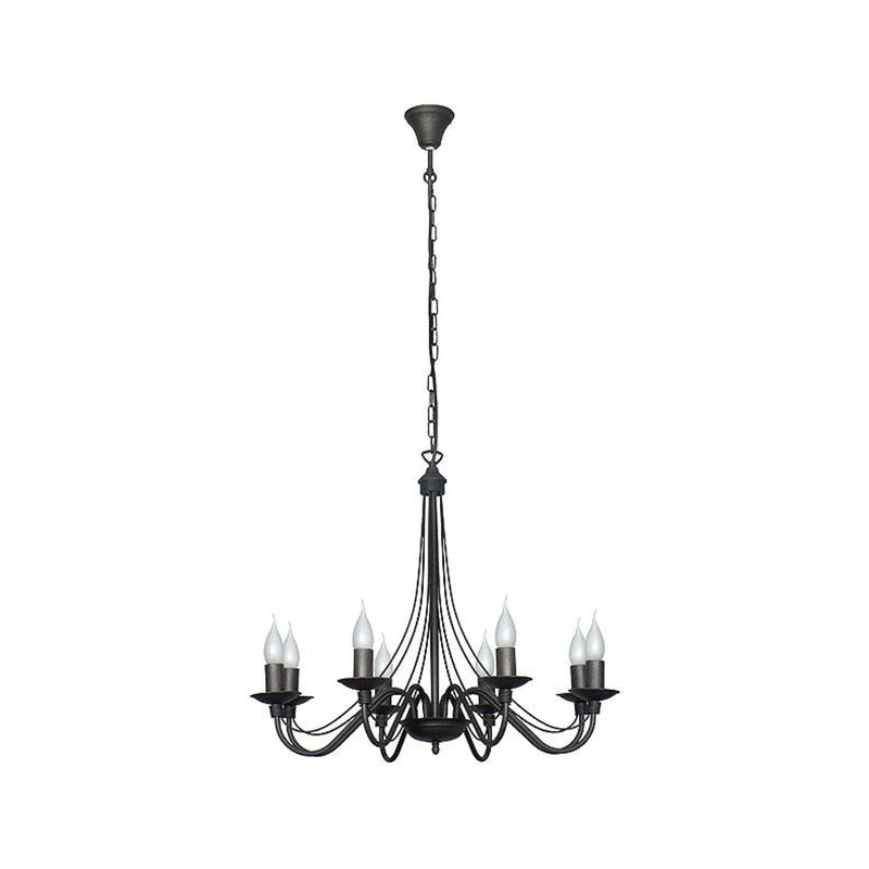 Kronleuchter Lampe Rosa Deckenlampe schwarz Metall 8flg Hängelampe Pendelleuchte - 5904798616908