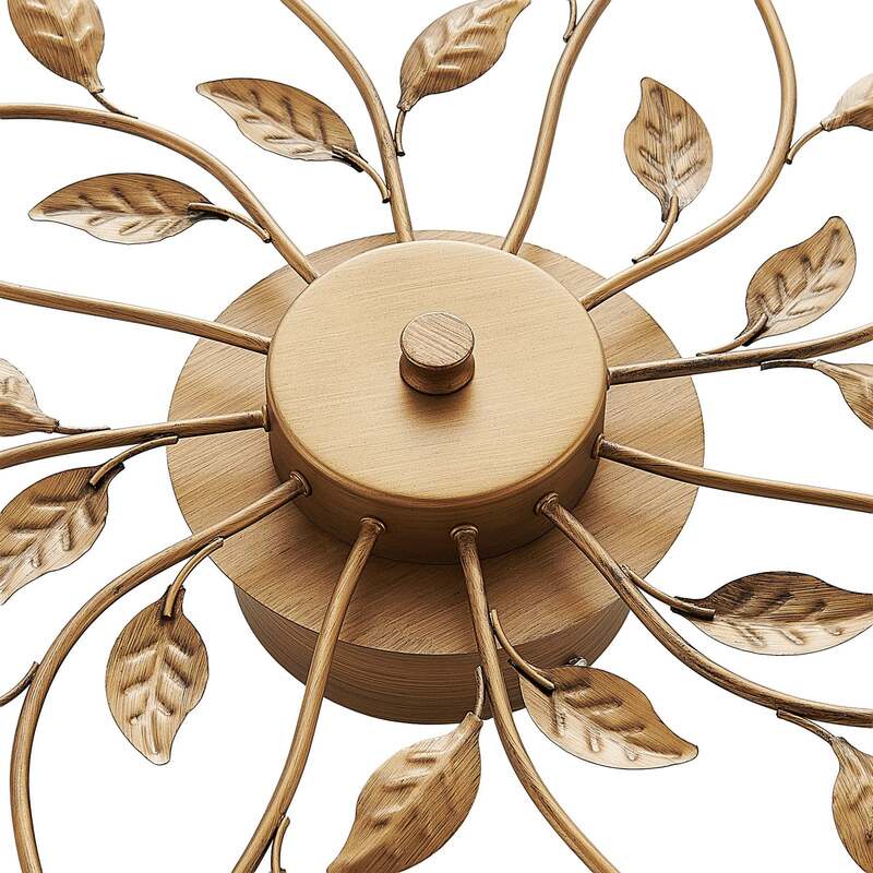 Lindby Deckenleuchte Bentas LED Lampe Leuchte warmweiß bronze Ø80cm 11cm hoch - 4251096574913