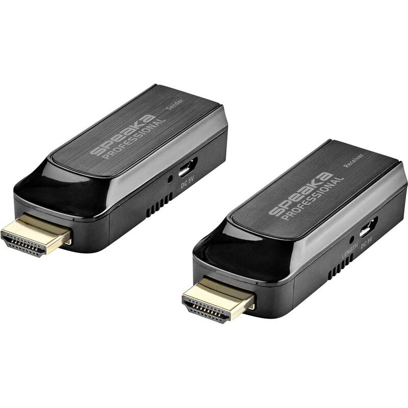 SpeaKa Professional HDMI Extender über Netzwerkkabel RJ45 50m schwarz - 4053199547432