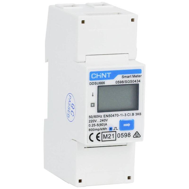 Chint Wechselstromzähler G DDSU666 220/230V 5(80)A RS485 MID 313271 digital 2P - 6932103835248