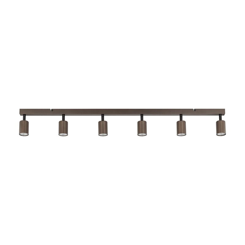 Deckenspot Top justierbar braun sechsflammig linear Deckenlampe Lampe Leuchte - 5901780561833