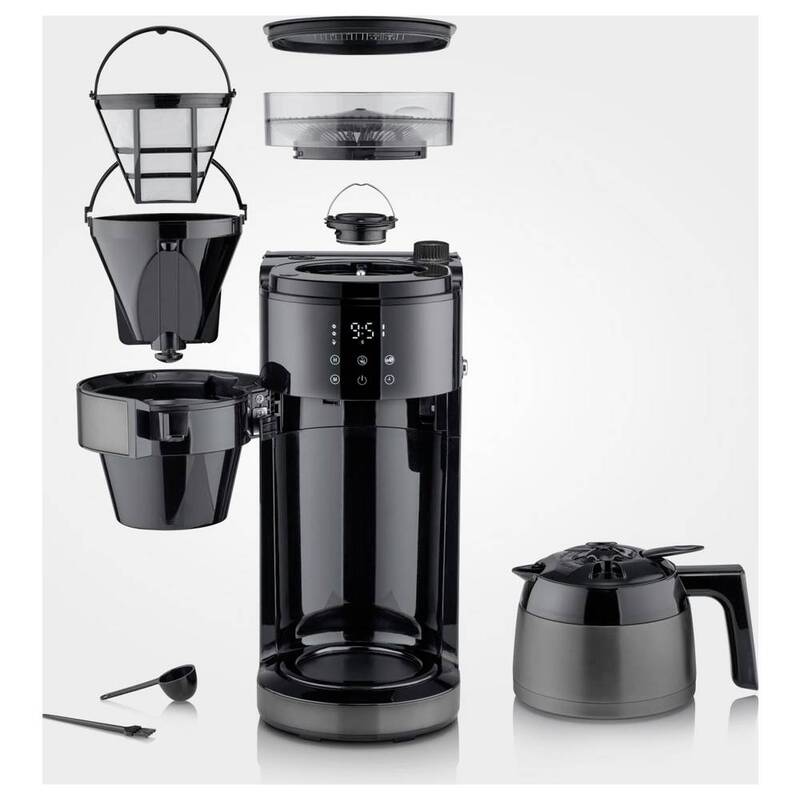 Severin Kaffeemaschine KA 4831 mit Mahlwerk und Thermokanne schwarz 900W - 4008146049156