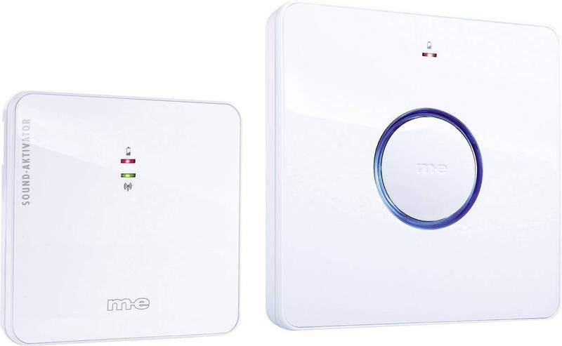 m-e modern-electronics 41094 Funkklingel Komplett-Set Türklingel 8 Melodien 200m - 4250109132508