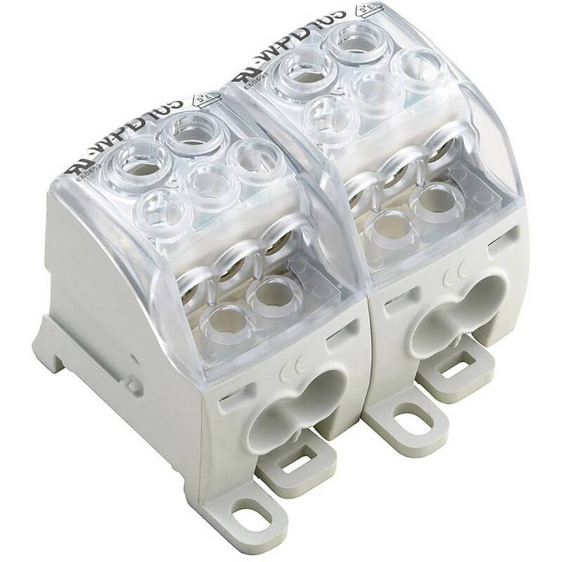 Weidmüller Verteilerblock Anschlussblock 1562180000 Grau Transparent 1 Stück - 4050118385267