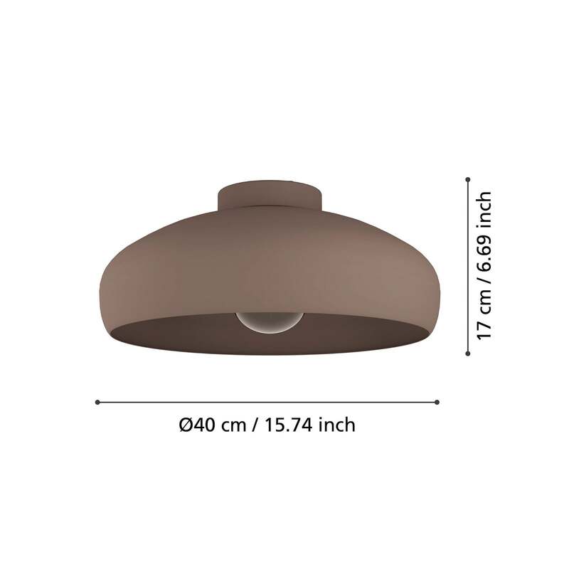 EGLO Deckenleuchte Designer Leuchte Mogano LED Lampe dimmbar dunkelbraun Ø40cm - 9008606235315