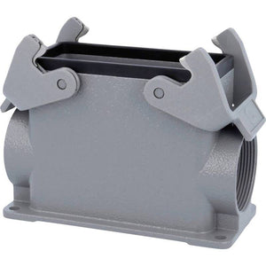 B-Ware Harting Sockelgehäuse Han 16B-asg2-QB-M40 Aluminium Druckguss grau IP65 1 St.