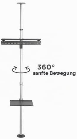 TECHLY TV-Halter Boden-/Decken Halterung drehbar 360° für 37-70 Zoll grau - 8051128105612