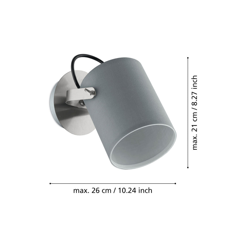 Eglo Deckenlampe Villabate LED Lampe Leuchte dimmbar grau nickel Ø12cm 1xE27 10W - 9002759981389
