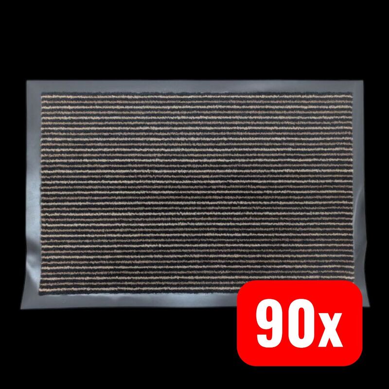 LUX Türmatte rutschfest gestreift 60x40cm Innenbereich praktische Fußmatte - 4007873940095