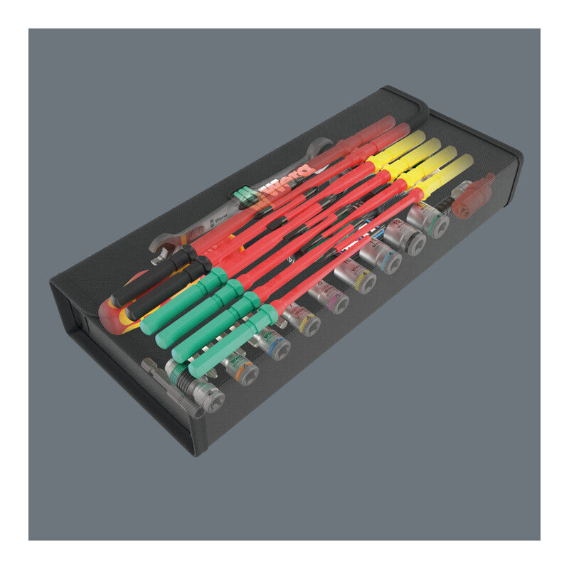 Wera Werkzeugset Kraftform Kompakt W Imperial 1 Wartung 35-teilig VDE schwarz - 4013288209559