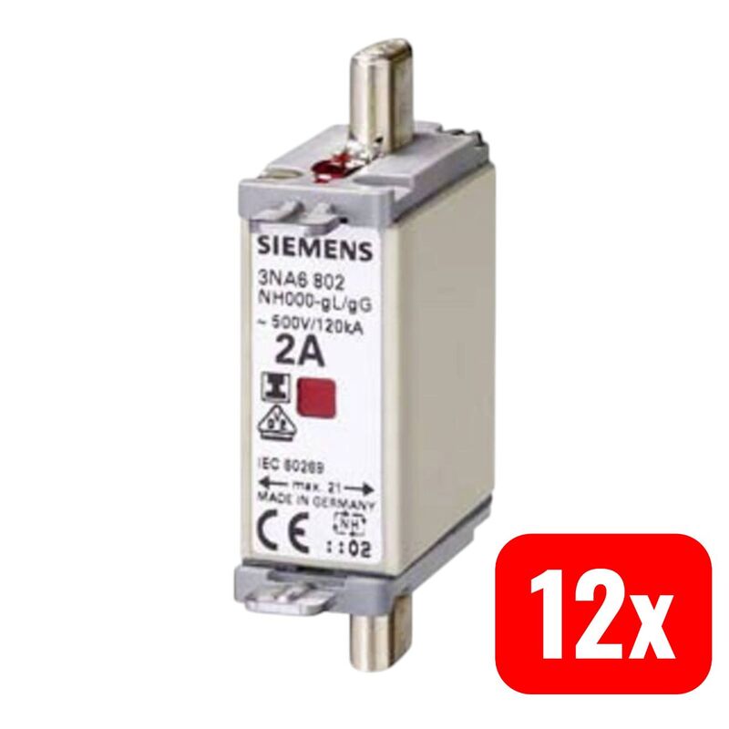 Siemens Sicherungseinsatz Sicherung 0 NH Einsatz 3NA6830 100 A 500 V 3 STÜCK - 4001869071299