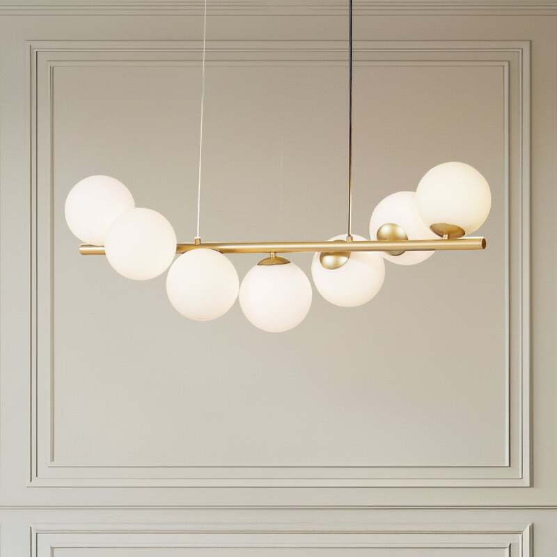 Lucande Hängeleuchte Isandro gold opal Deckenlampe Deckenleuchte SIEHE TEXT/FOTO - 4251911786439