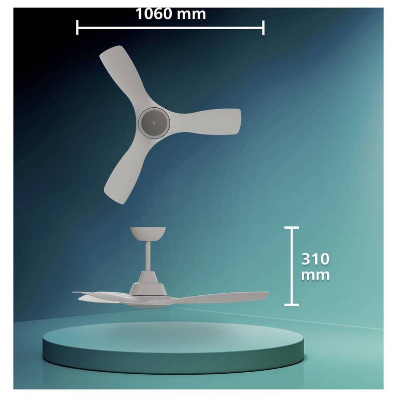 Philips Deckenventilator Ventilator 42' 30W 24W LED Fernbedienung weiß 150m³/min - 8721103128706