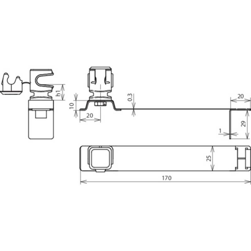 DEHN 204937 DLH FS 8 H36 L170 GR V2A Dachleitungshalter Halter Dachleitung 26Stk - 4013364029941