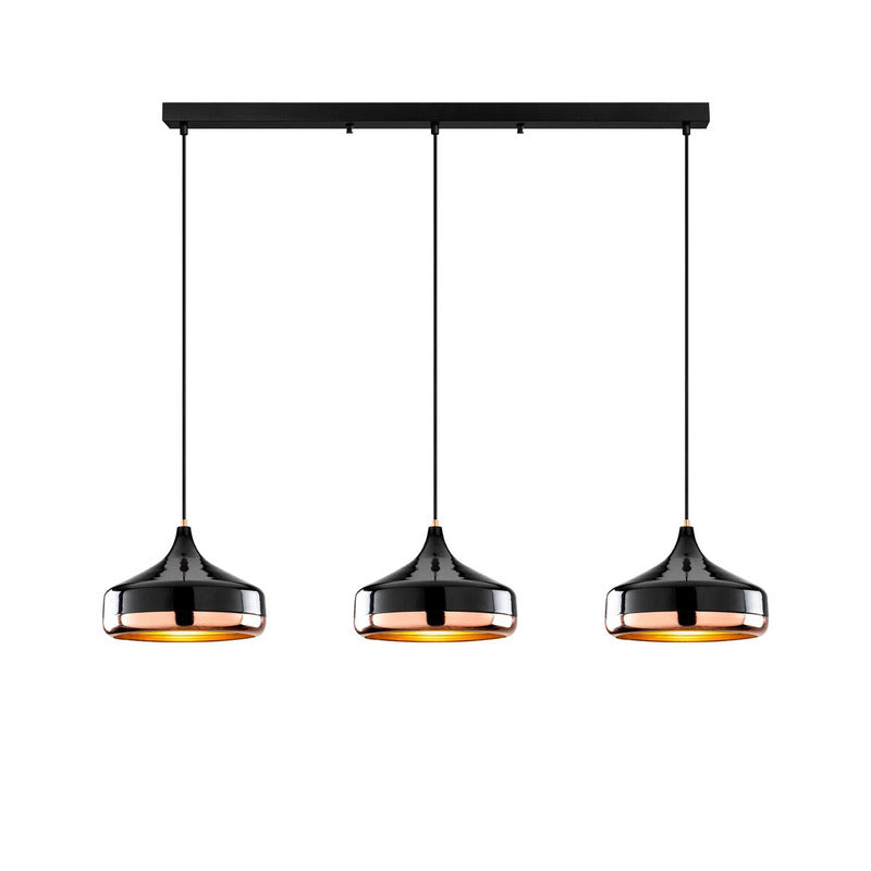 Opviq Hängeleuchte Yildo 146 cm schwarz/kupfer 3-flammig dimmbar E27 - 10044634