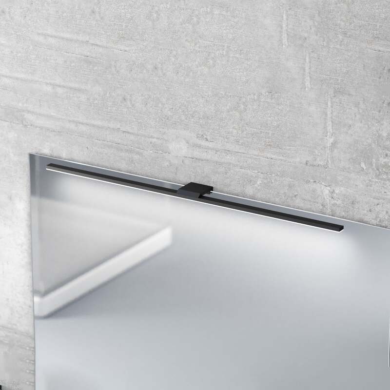 MCJ LED-Spiegelleuchte Triga IP44 schwarz 80 cm 3.000K Spiegelleuchte Lampe Spot - 5903148518367